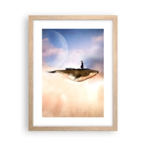 Pôster com moldura de carvalho claro - Uma viagem surreal - 30x40 cm