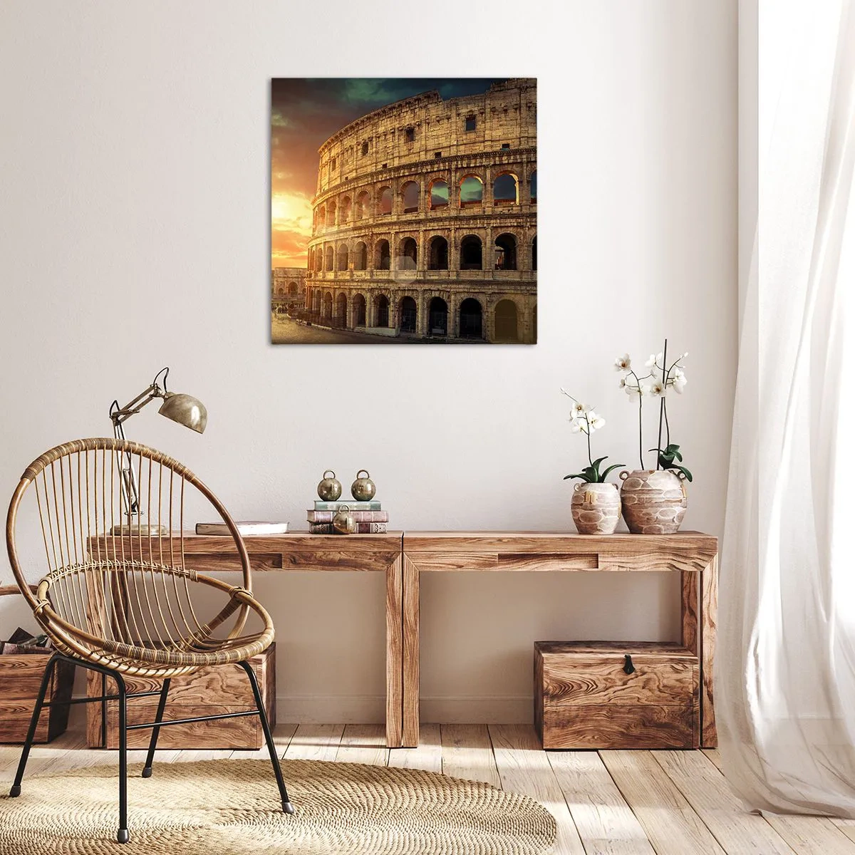 Quadro em tela - Monumento colossal - 60x60 cm