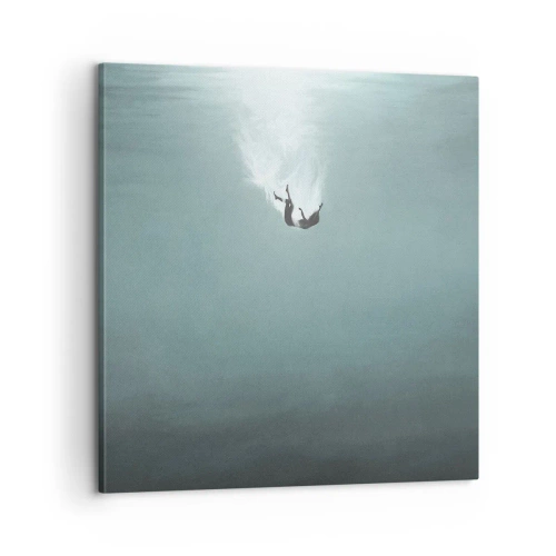 Quadro em tela - Nos braços do oceano - 60x60 cm