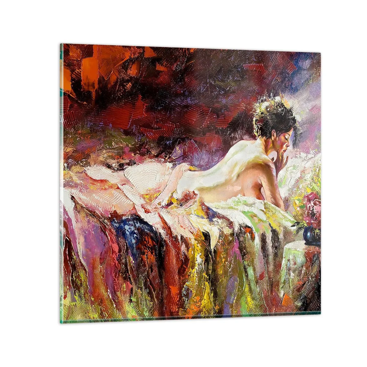 Quadro em vidro - Vênus pensativa - 30x30 cm