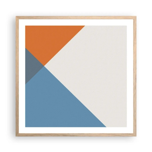 Pôster com moldura de carvalho claro - Em termos de... - 60x60 cm