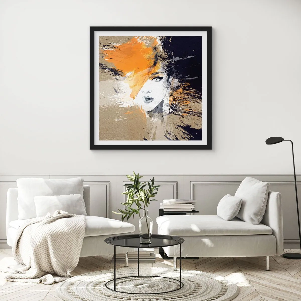 Pôster com moldura preta - E fez-se a luz - 50x50 cm