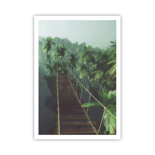 Pôster - Sobre o verde fervente - 70x100 cm