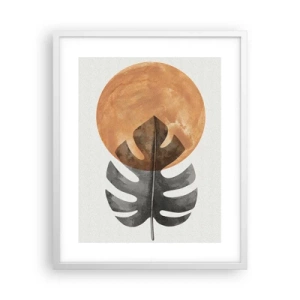 Pôster em moldura branca - Sempre o sol - 40x50 cm