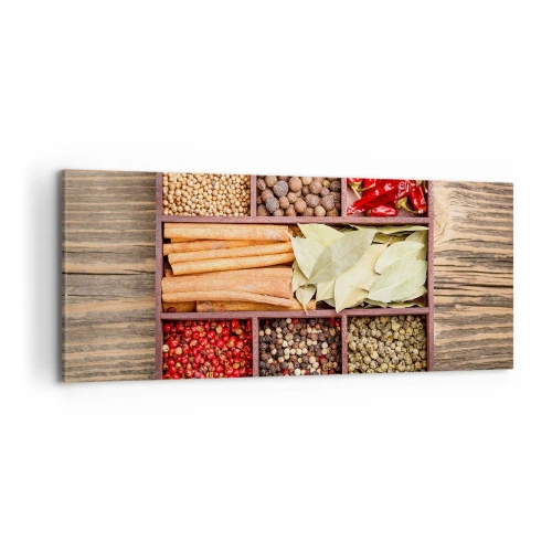 Quadro em tela - Ordem das formas, um ramo de aromas - 100x40 cm