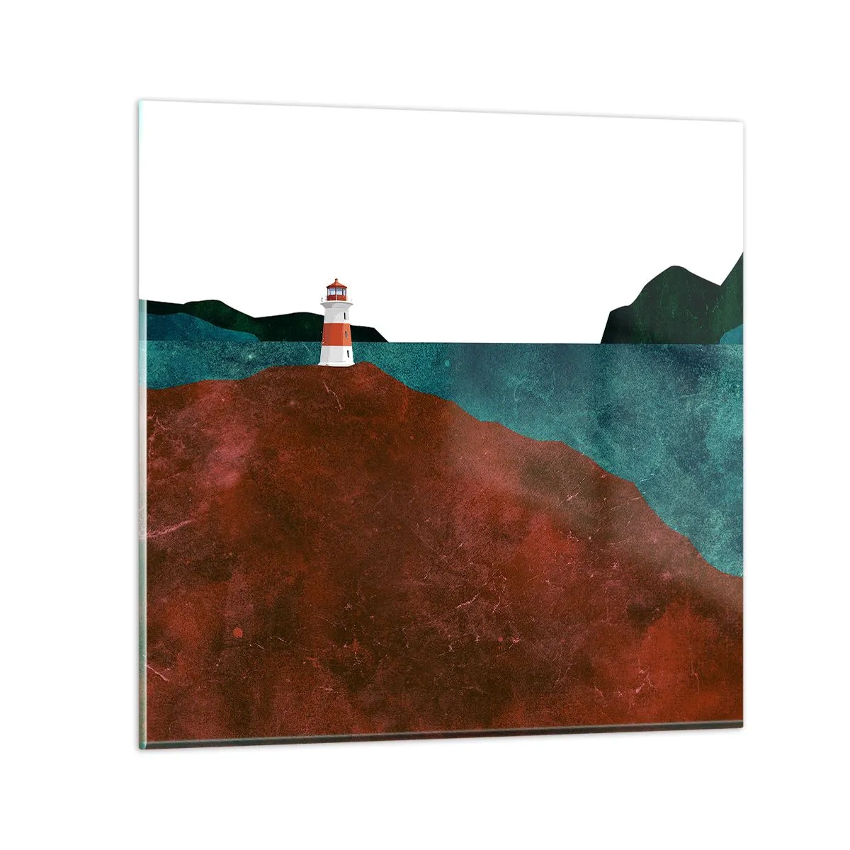 Quadro em vidro - Olhando para o mar - 70x70 cm