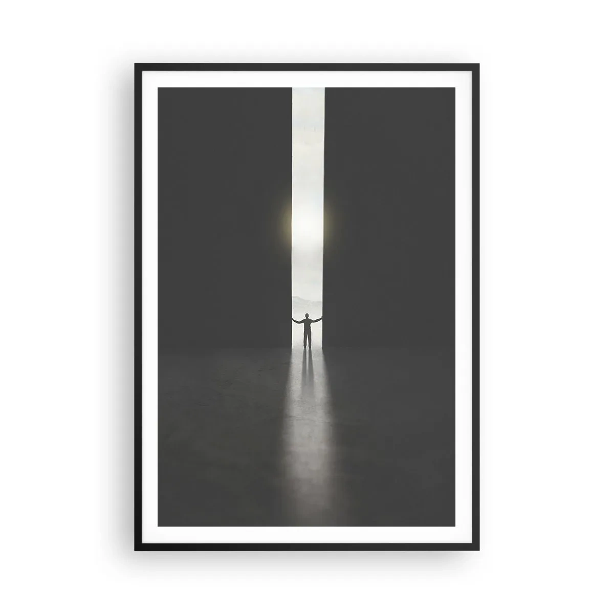Pôster com moldura preta - Um passo para um futuro brilhante - 70x100 cm
