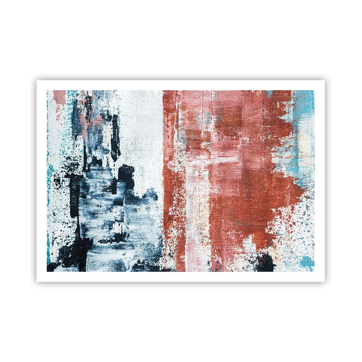 Pôster - Meio a meio abstrato - 100x70 cm