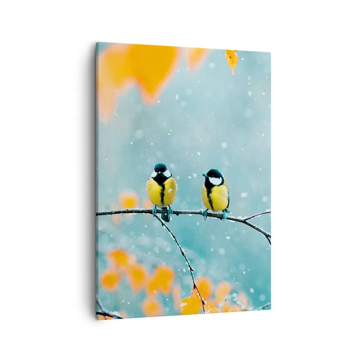 Quadro em tela - Fofoca de pássaros - 50x70 cm