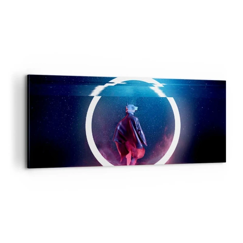 Quadro em tela - Entre Mundos - 100x40 cm