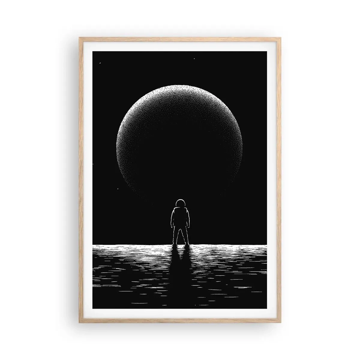 Pôster com moldura de carvalho claro - Cara a cara - 70x100 cm