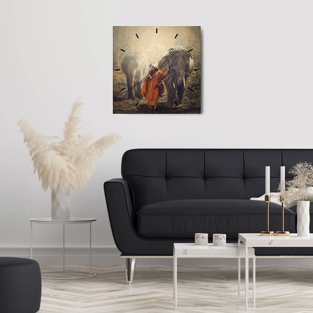 Relógio de parede - Relógio em vidro - Compreensão completa - 30x30 cm