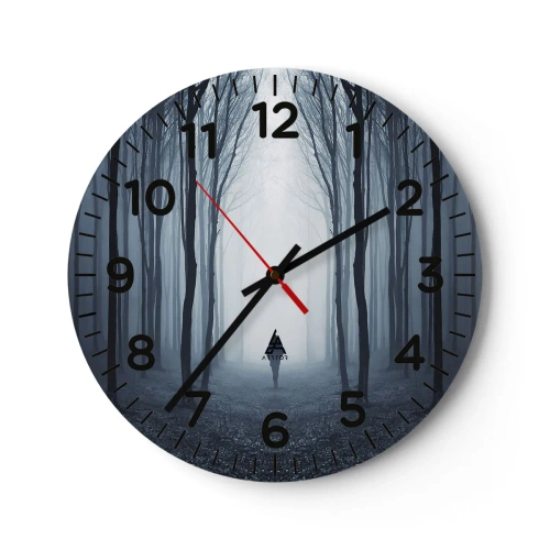 Relógio de parede - Relógio em vidro - Tudo simples e claro - 40x40 cm