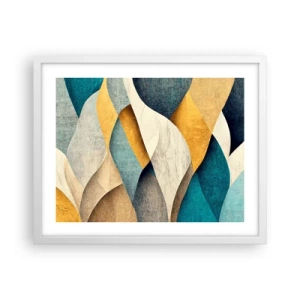 Pôster em moldura branca - Ritmo e onda - 50x40 cm