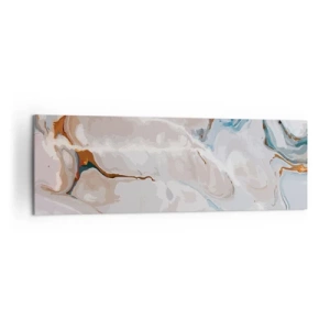 Quadro em tela - Meandros azuis sob branco - 160x50 cm