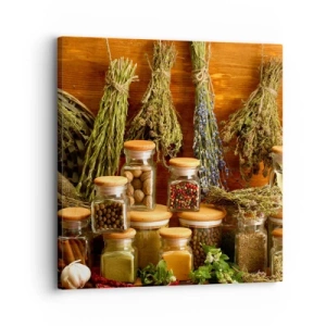 Quadro em tela - Magias da cozinha - 30x30 cm