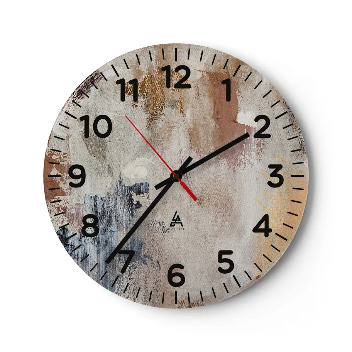Relógio de parede - Relógio em vidro - Abstração enevoada - 40x40 cm