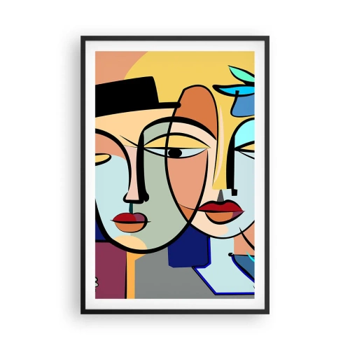 Pôster com moldura preta - O randez vous de Picasso - 61x91 cm