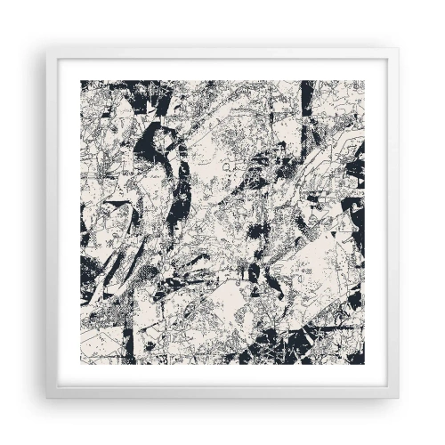 Pôster em moldura branca - Interpenetração de opostos - 50x50 cm
