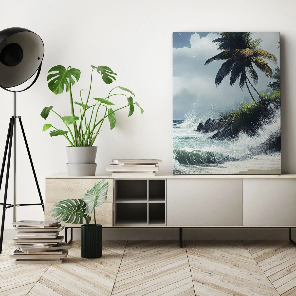 Quadro em tela - Em uma costa tropical - 80x120 cm