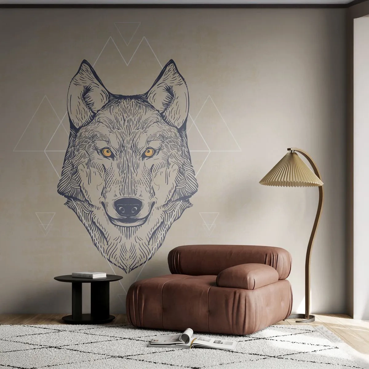 Papel de Parede Standard Eco - Alfa com um olhar penetrante - Animais, Cachorro, Huskies - 150x105 cm