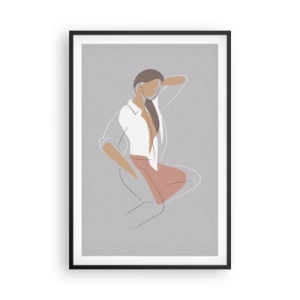 Pôster com moldura preta - O esboço do encanto - 61x91 cm