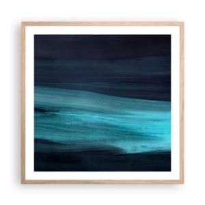 Pôster com moldura de carvalho claro - Vá com o fluxo - 60x60 cm