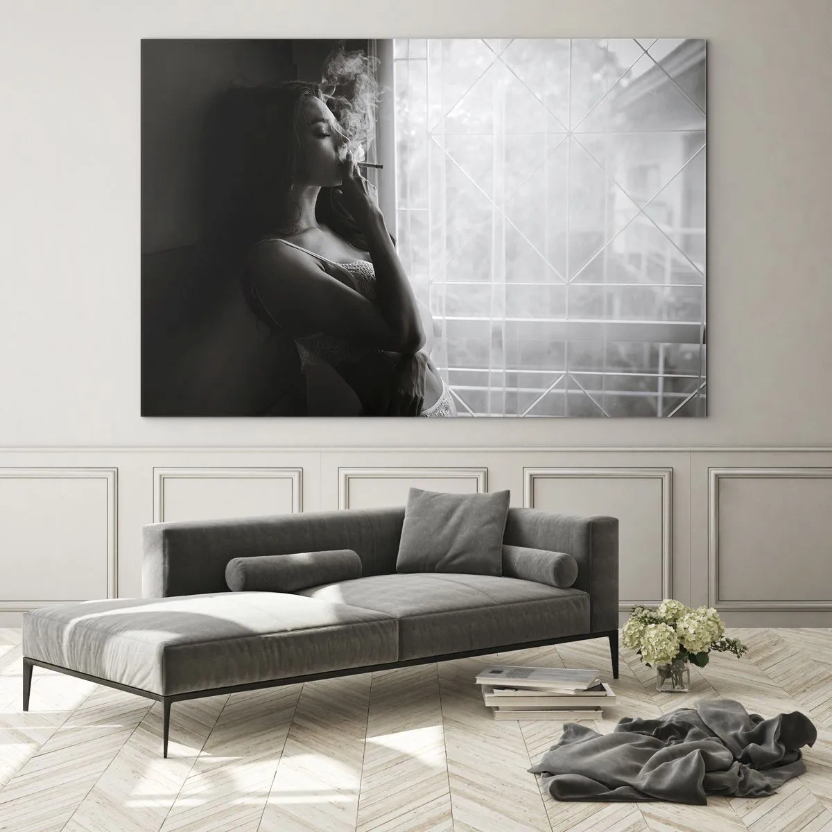 Quadro em vidro - Um momento sensual - 100x70 cm