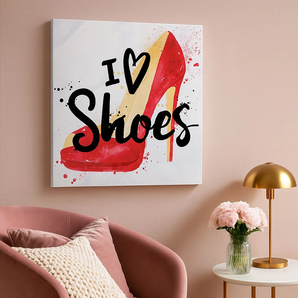 Quadro em tela - O amor tem muitos nomes - 30x30 cm