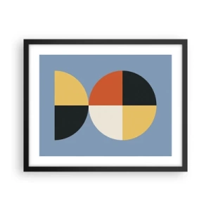 Pôster com moldura preta - Verja e conte - 50x40 cm