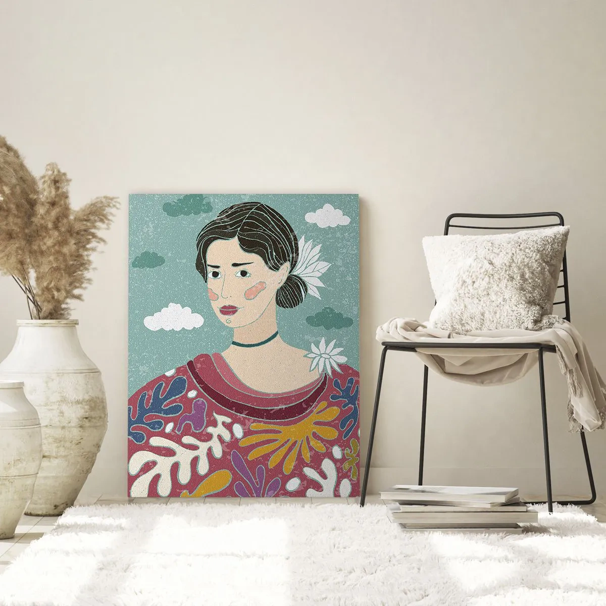 Quadro em vidro - Com melancolia nos olhos - 50x70 cm