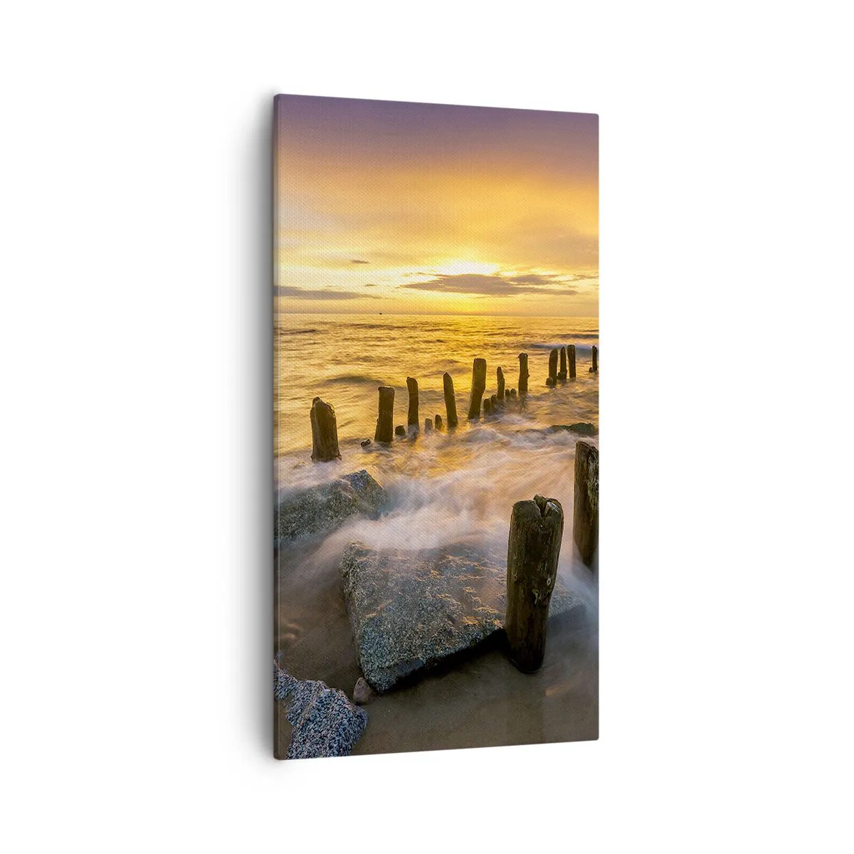 Quadro em tela - A beleza crua do Mar Báltico - 55x100 cm