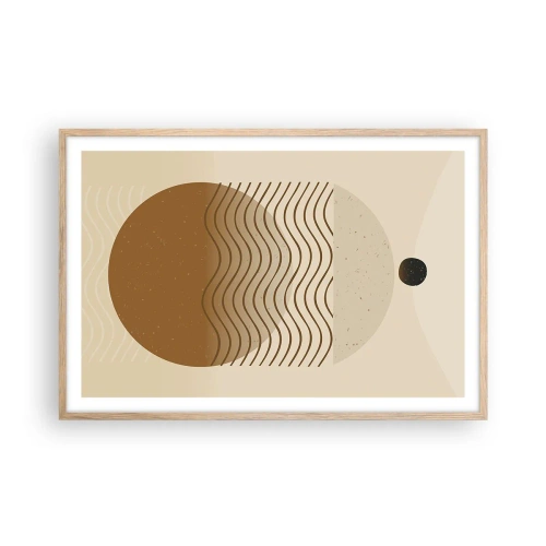 Pôster com moldura de carvalho claro - Sobre a origem das figuras geométricas - 91x61 cm