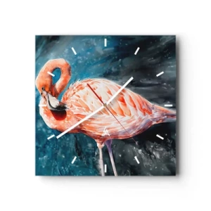 Relógio de parede - Relógio em vidro - Decorativo por natureza - 30x30 cm