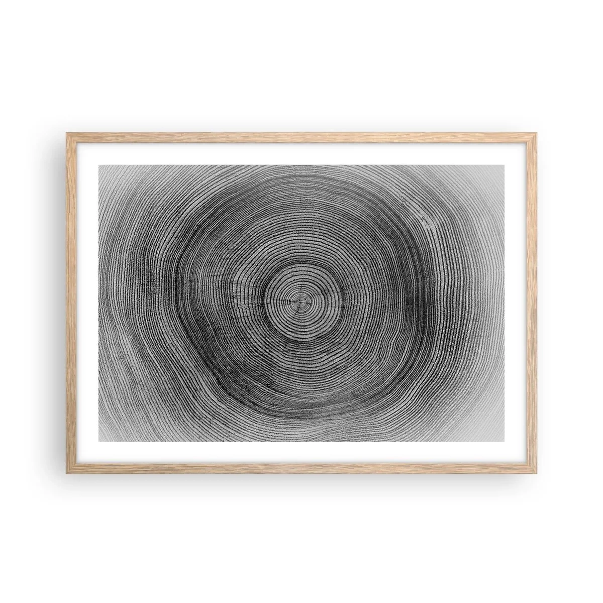 Pôster com moldura de carvalho claro - Sinal dos tempos - 70x50 cm