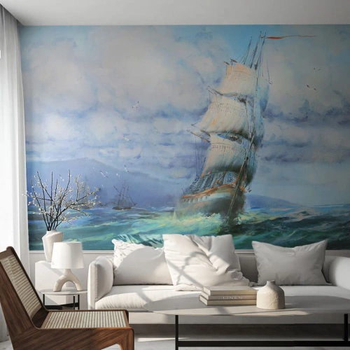 Papel de Parede Premium Sand - Bons ventos - Veleiro, Mar, navegação - 350x256 cm
