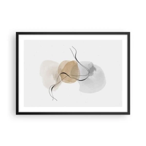 Pôster com moldura preta - Contas ao vento - 70x50 cm