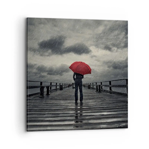 Quadro em tela - Não faz mal que chova - 70x70 cm