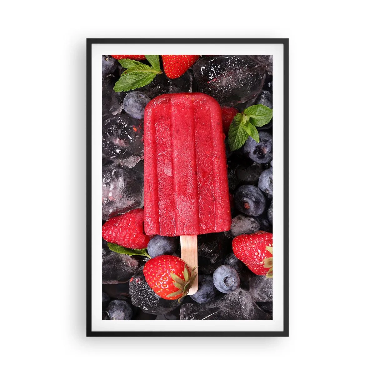 Pôster com moldura preta - O sabor de um verão quente - 61x91 cm