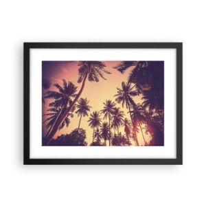 Pôster com moldura preta - Variação tropical - 40x30 cm
