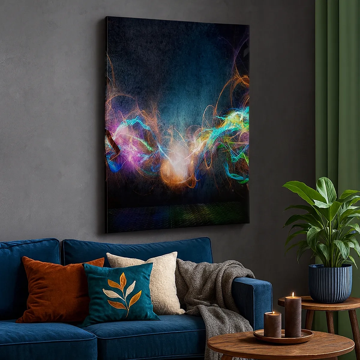 Quadro em tela - Com alegria contra a escuridão - 50x70 cm