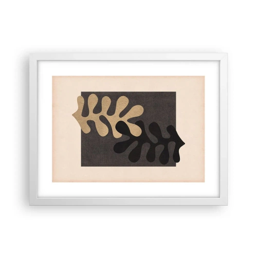 Pôster em moldura branca - Ausência e complemento - 40x30 cm