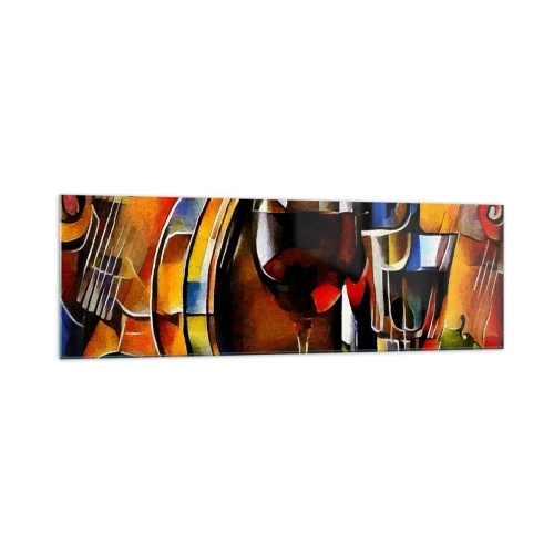 Quadro em vidro - E o mundo ganha cor - 160x50 cm