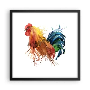 Pôster com moldura preta - Manto real, orgulho real - 40x40 cm