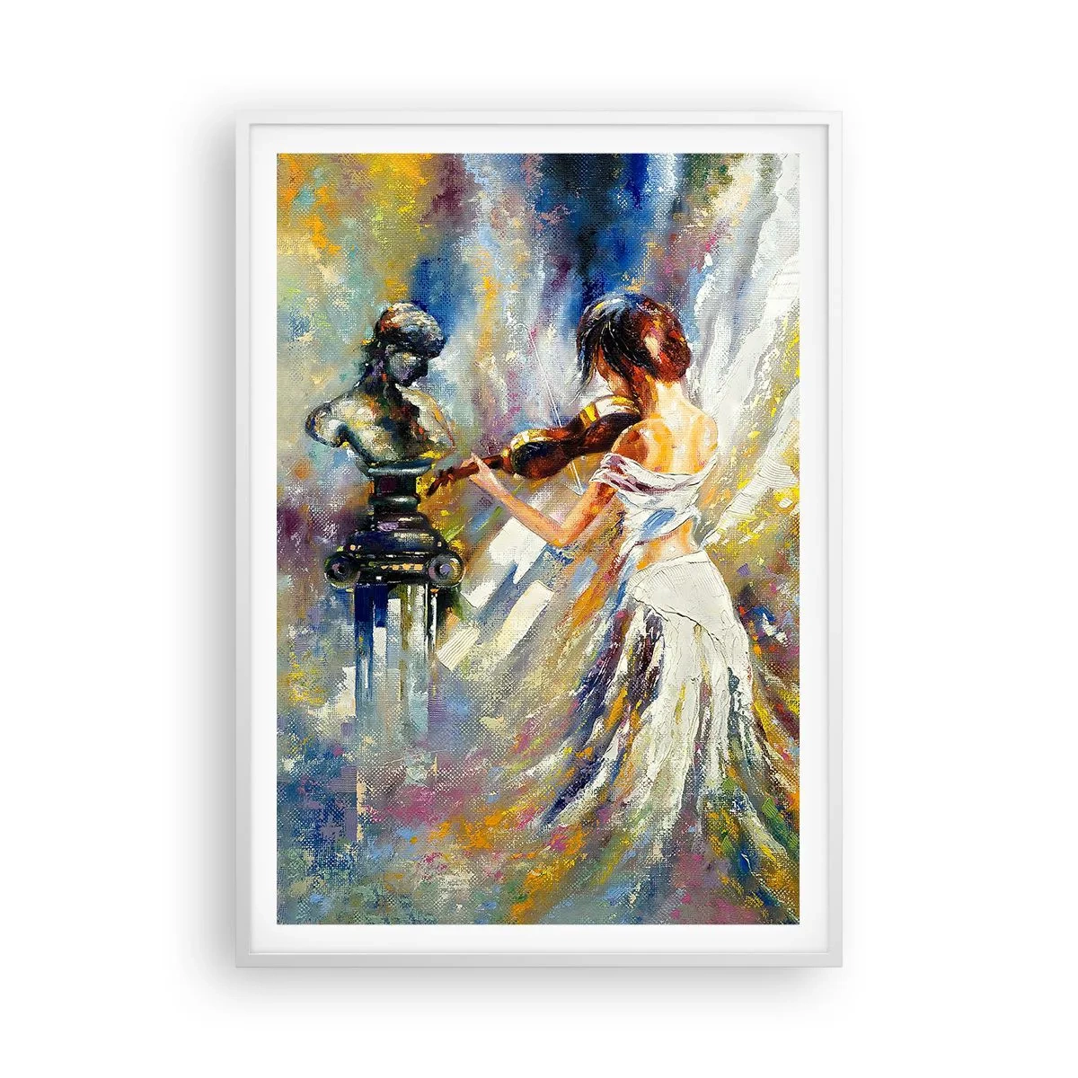 Pôster em moldura branca - Ożywić uczuciem - 70x100 cm