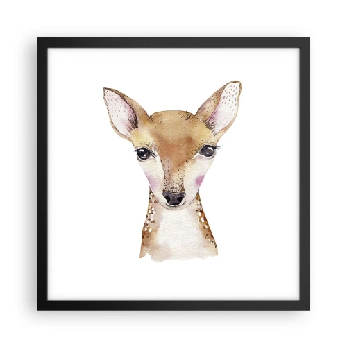 Pôster com moldura preta - A Natureza da Inocência - 40x40 cm