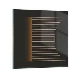 Quadro em vidro - Explorar a escuridão - 40x40 cm