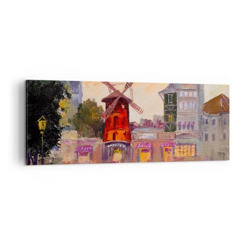 Quadro em tela - Ícones parisienses – Moulin Rouge - 140x50 cm