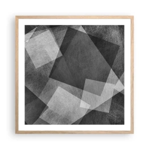 Pôster com moldura de carvalho claro - Um eterno símbolo da durabilidade e da ordem - 60x60 cm