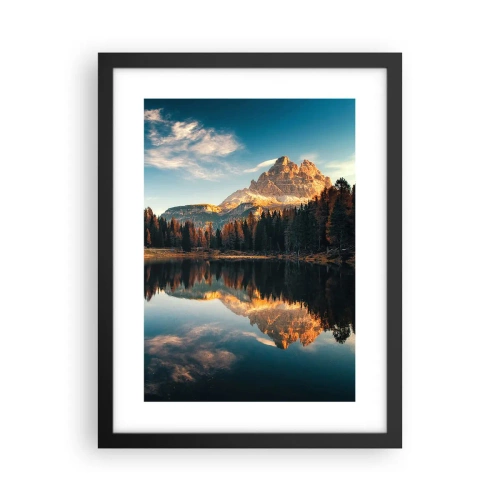 Pôster com moldura preta - Paisagem dupla - 30x40 cm